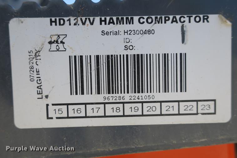image for item DE3745 Hamm HD-12 double drum vibratory roller