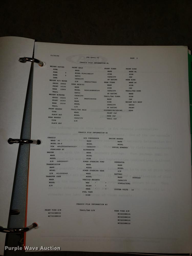 image for item DF3251 1996 Pierce fire truck