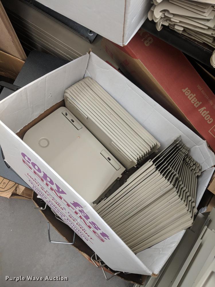 image for item DZ9964 (100) boxes of Sperry Remington microfilm shelving