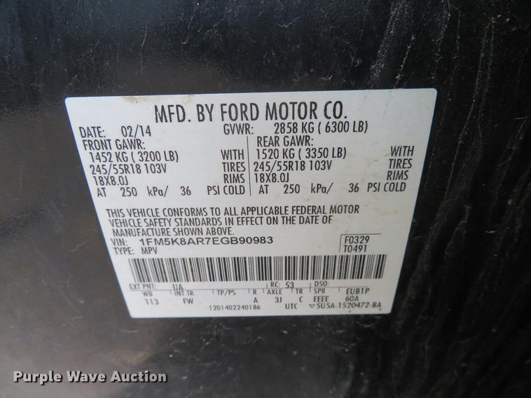 image for item EJ9670 2014 Ford Explorer Police Interceptor SUV