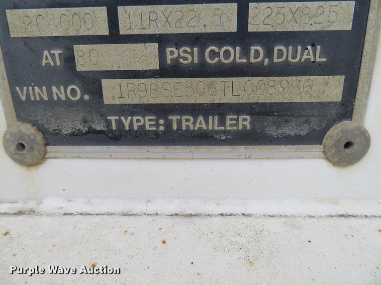 image for item EJ9673 1996 Ranch bottom dump trailer