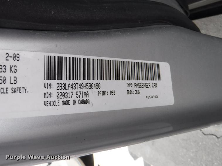 image for item DB3989 2009 Dodge Charger