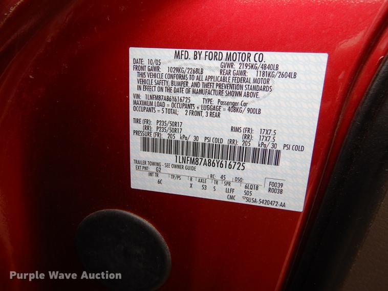 image for item DE1779 2006 Lincoln LS