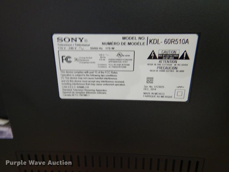 image for item EK9310 Sony KDL-60R510A television