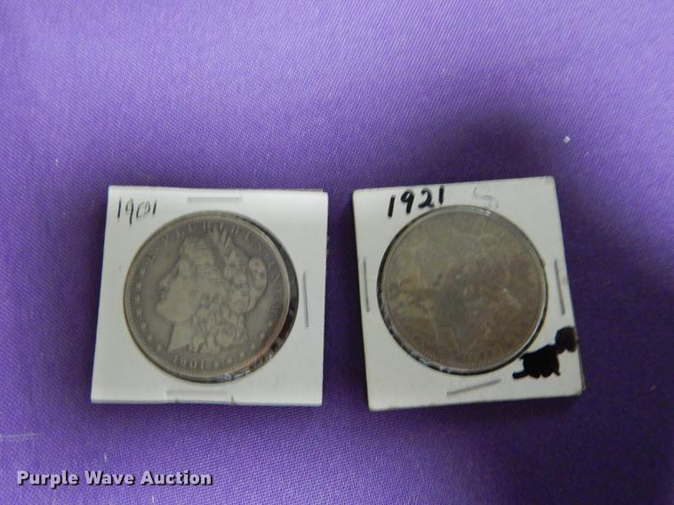 image for item EK9354 (2) Morgan dollars