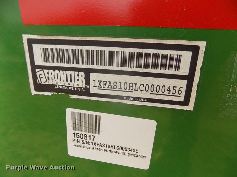 image for item DB8705 Frontier AS10M96 snow plow