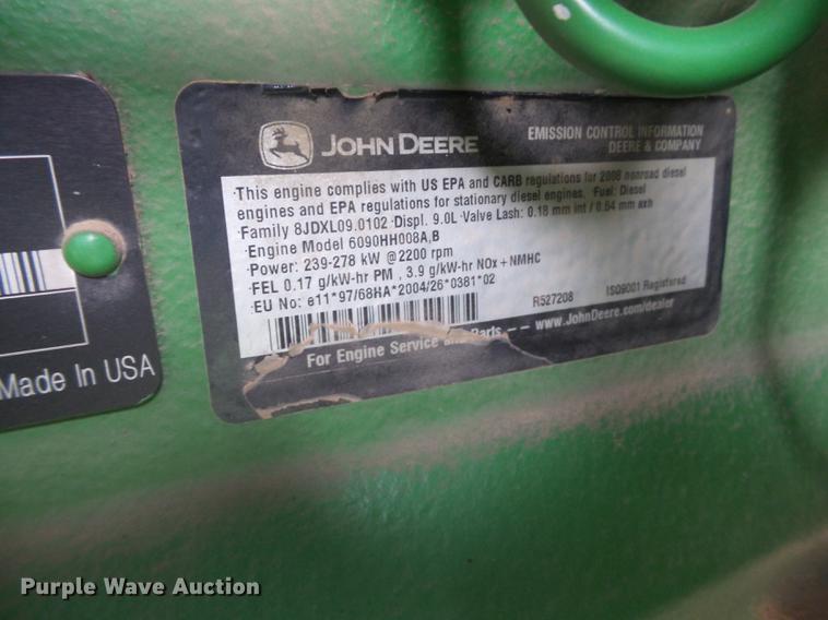 image for item DD1143 2008 John Deere 9770 combine