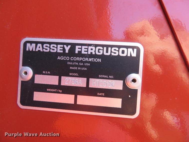 image for item DE6340 2008 Massey Ferguson Hesston 2756A round baler