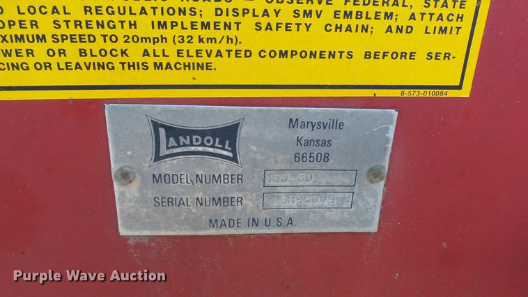 image for item EZ9495 Landoll 850-30 Finishall soil finisher