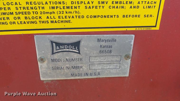 image for item EZ9495 Landoll 850-30 Finishall soil finisher