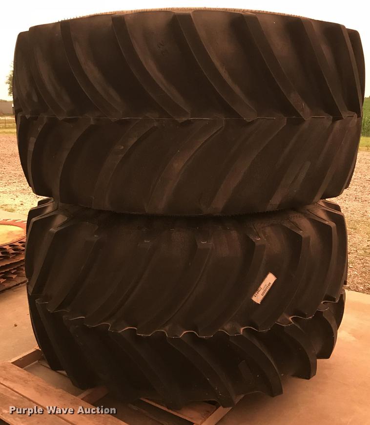 image for item G1220 (2) Goodyear Optitrac DT830 900/60R32 tire and wheel assemblies