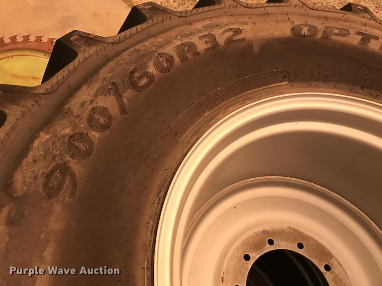 image for item G1220 (2) Goodyear Optitrac DT830 900/60R32 tire and wheel assemblies