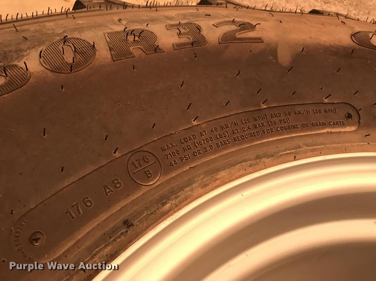 image for item G1220 (2) Goodyear Optitrac DT830 900/60R32 tire and wheel assemblies