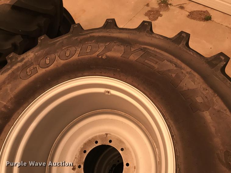 image for item G1220 (2) Goodyear Optitrac DT830 900/60R32 tire and wheel assemblies