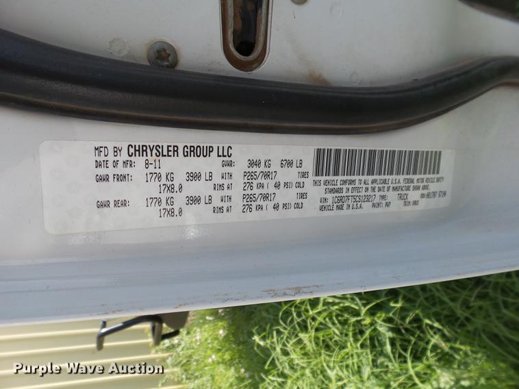 image for item DD1160 2012 Dodge Ram 1500 Quad Cab pickup truck