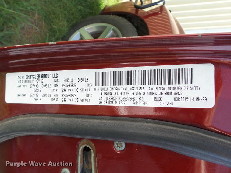 image for item DD1161 2013 Dodge Ram 1500 Quad Cab pickup truck