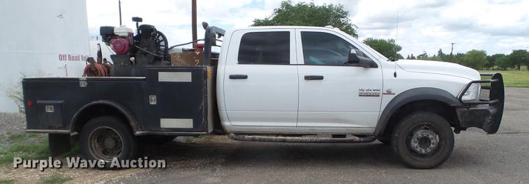 image for item DD1164 2014 Dodge Ram 5500 Crew Cab flatbed truck