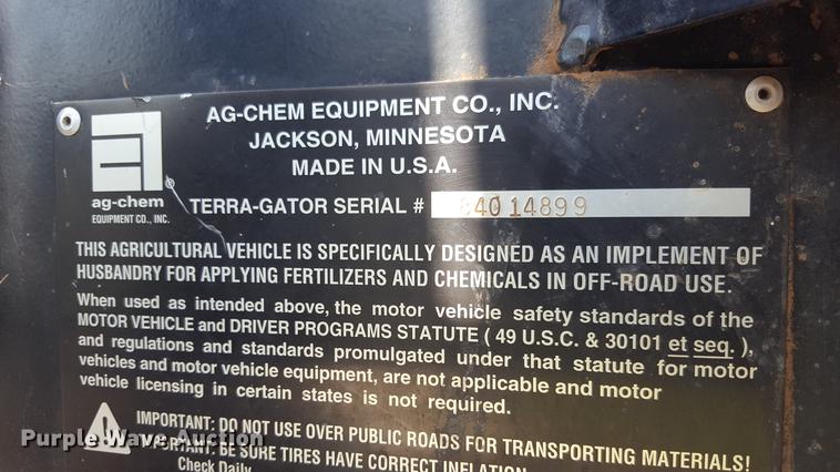 image for item DD1176 1999 Ag-Chem TerraGator 8104 dry spreader applicator