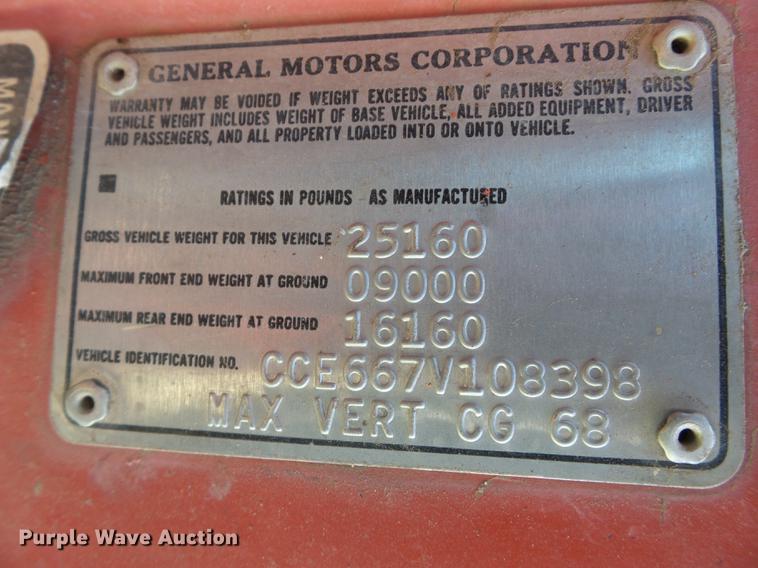 image for item DD1179 1977 GMC C65 tank truck