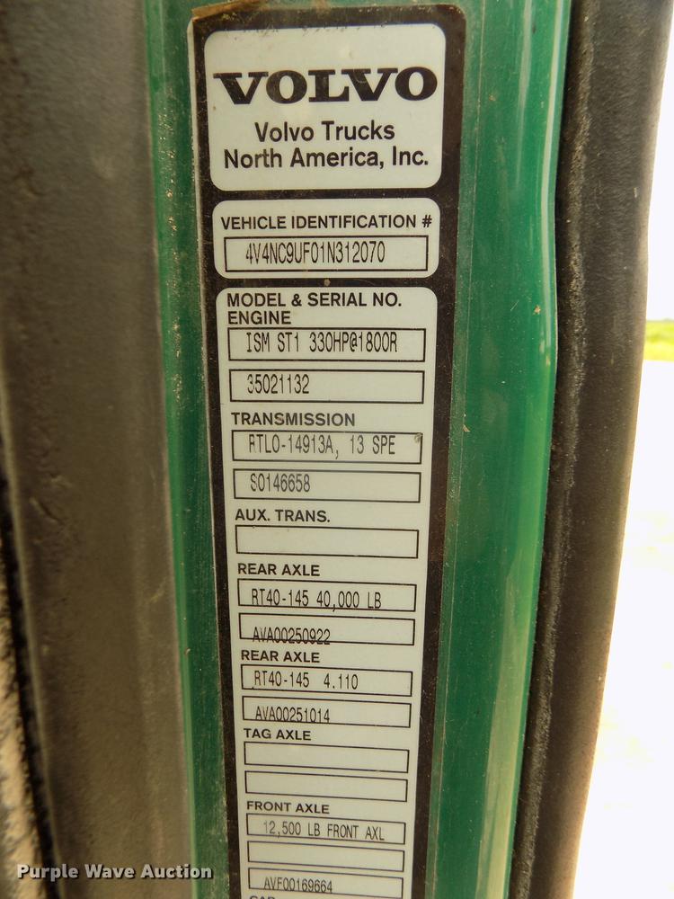 image for item DB8694 2001 Volvo VNL semi truck