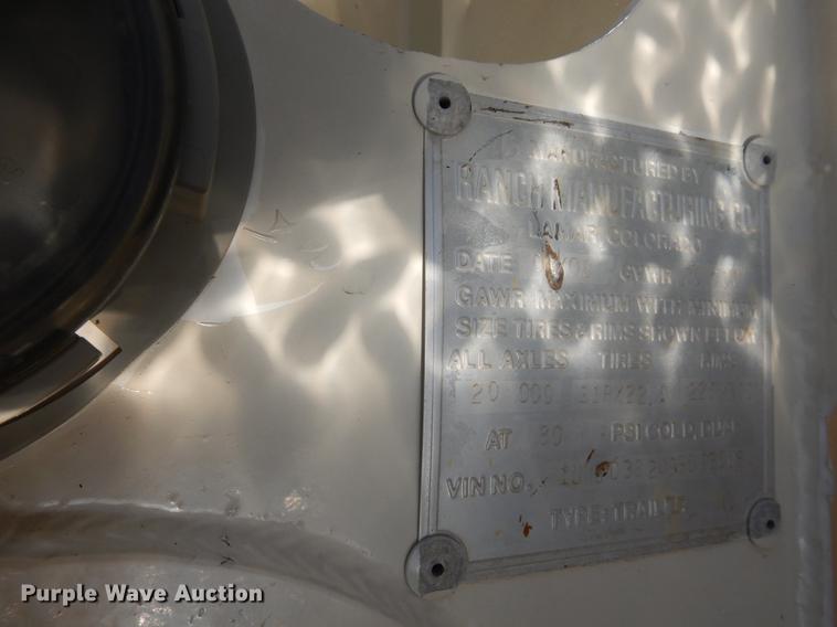 image for item DC5953 2008 Ranco barrel bed end dump trailer