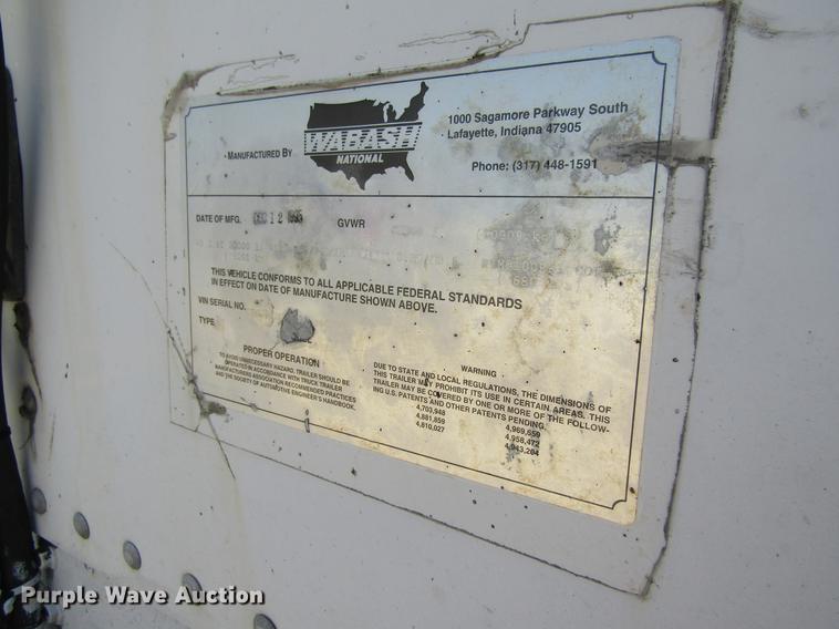 image for item DF3825 1996 Wabash National dry van trailer