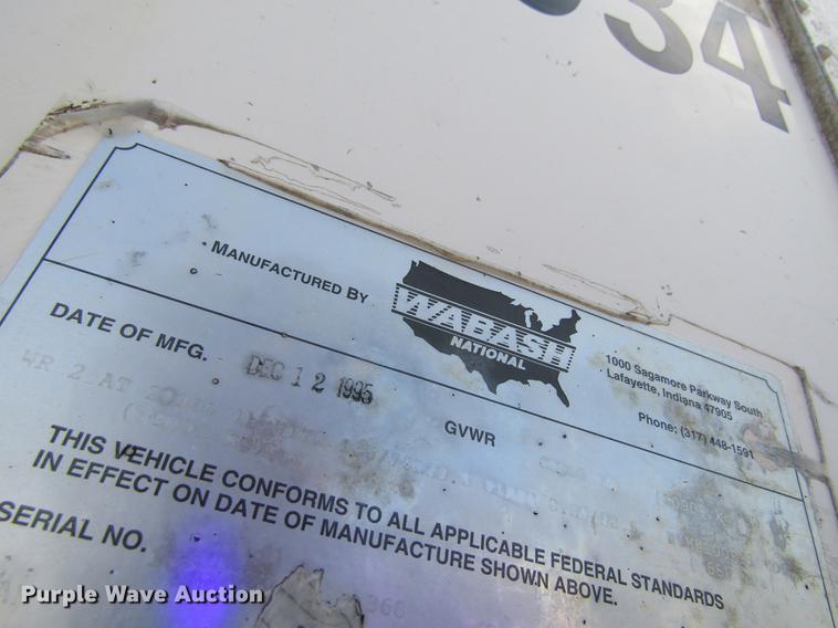 image for item DF3825 1996 Wabash National dry van trailer