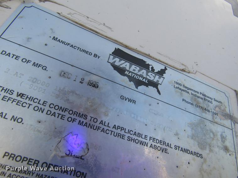 image for item DF3825 1996 Wabash National dry van trailer