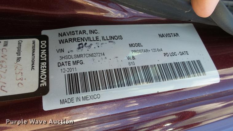 image for item DF4279 2012 International ProStar semi truck