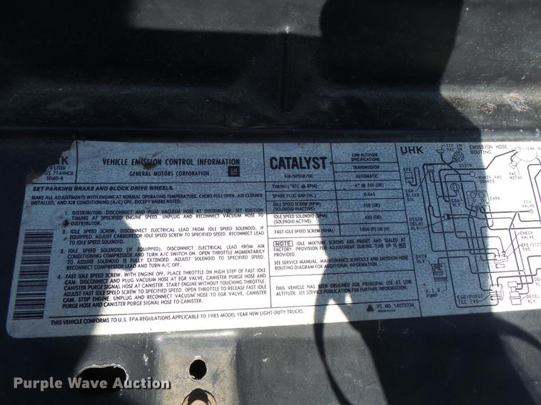 image for item DB7107 1985 GMC K1500 pickup truck