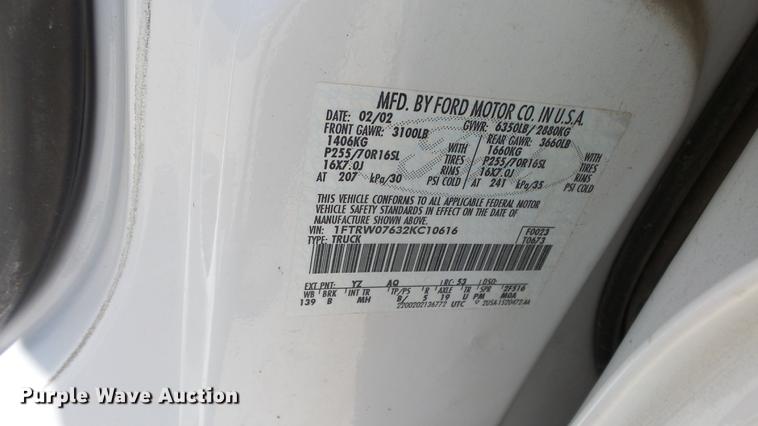 image for item DE7191 2002 Ford F150 SuperCrew pickup truck