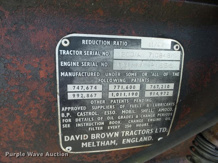 image for item DT9414 David Brown 1200 tractor