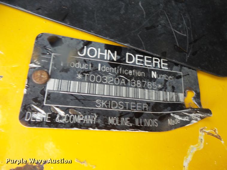 image for item DV9365 2007 John Deere 320 skid steer