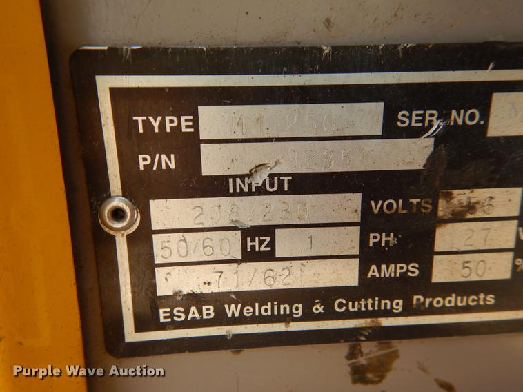 image for item EK9382 Esab Migmaster 250 wire feed welder
