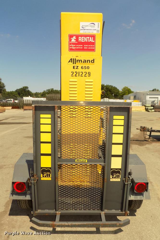 image for item DB8686 2011 Allmand EZ650 drop hammer and trailer