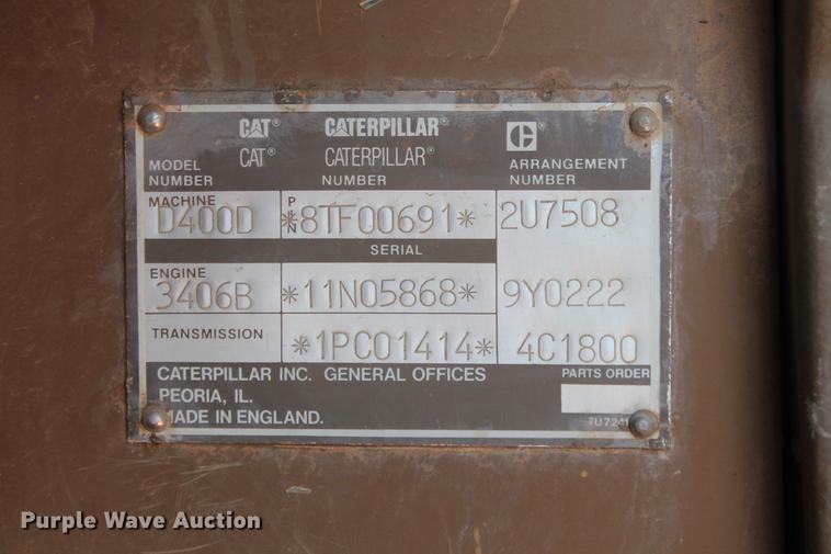 image for item DD5225 1993 Caterpillar D400D articulated haul truck