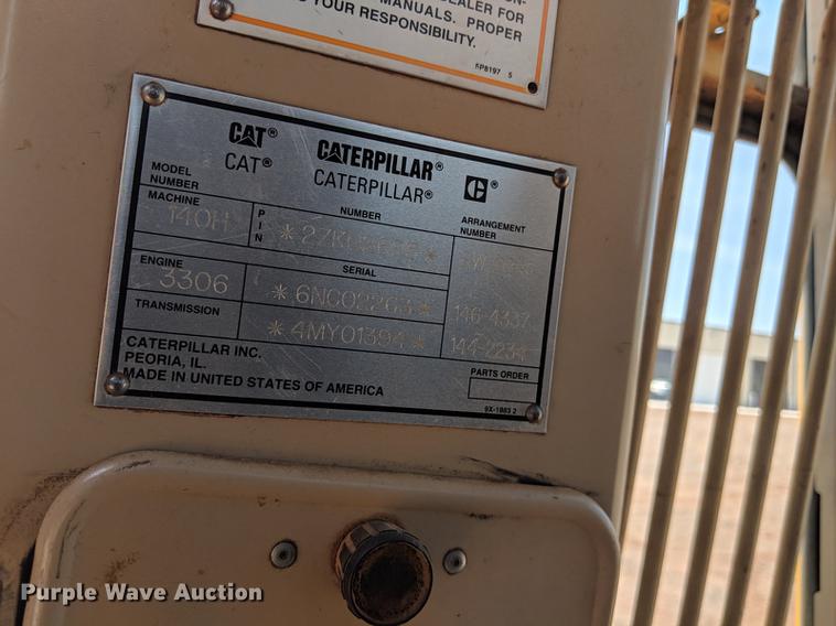 image for item DD5230 1997 Caterpillar 140H VHP motor grader