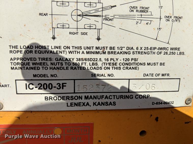 image for item DD5231 2006 Broderson IC-200-3F crane