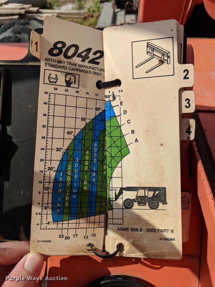 image for item DD5232 2007 SkyTrak 8042 telehandler