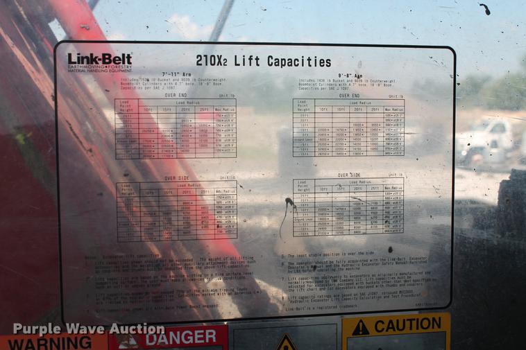image for item DD5249 2011 Link Belt 210 X2 excavator