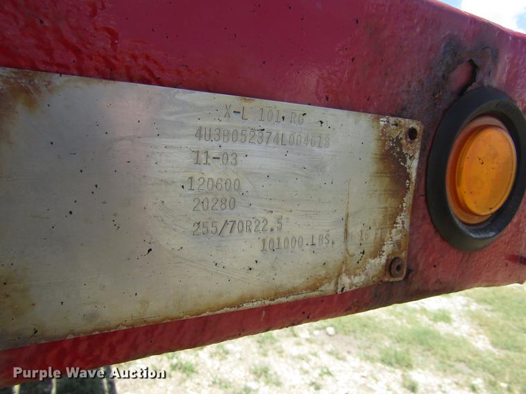 image for item DD8823 2004 XL Specialized 101RG drop deck equipment trailer