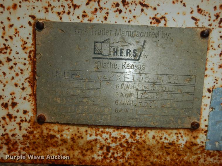 image for item DE1798 1991 C-14 pole trailer