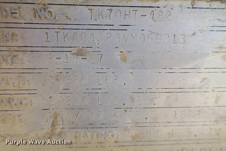 image for item DE3756 1997 Trail King TK70HT-482 drop deck equipment trailer