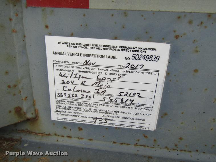 image for item DF3835 1999 Smithco SC2002 side dump trailer