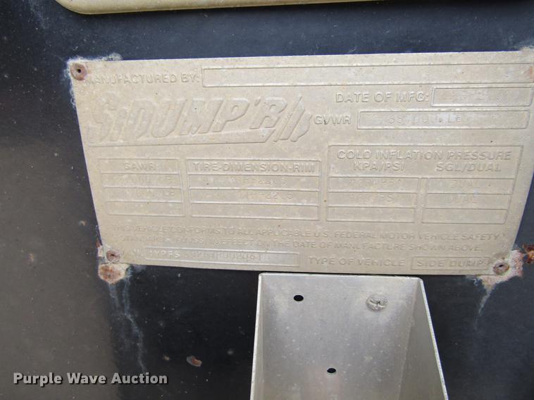 image for item DF3836 2007 Sidumpr side dump trailer