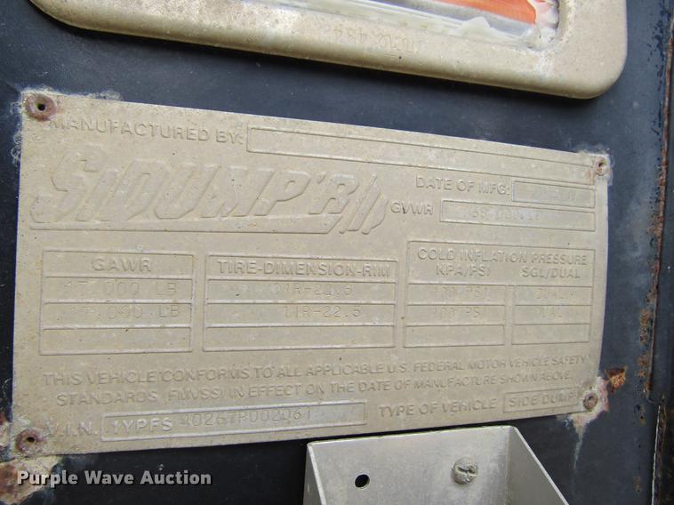 image for item DF3836 2007 Sidumpr side dump trailer