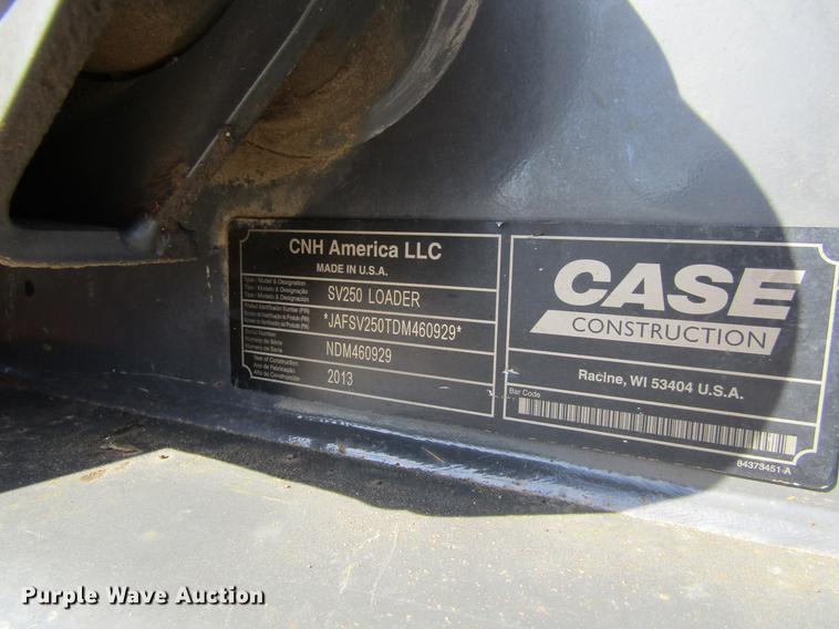 image for item DF3839 2013 Case SV250 skid steer