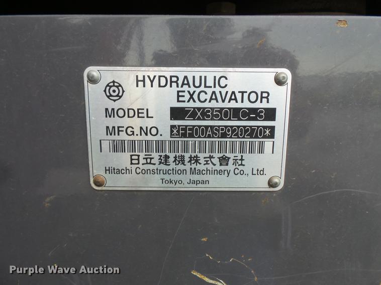 image for item DV9384 2008 Hitachi ZX350LC-3 excavator