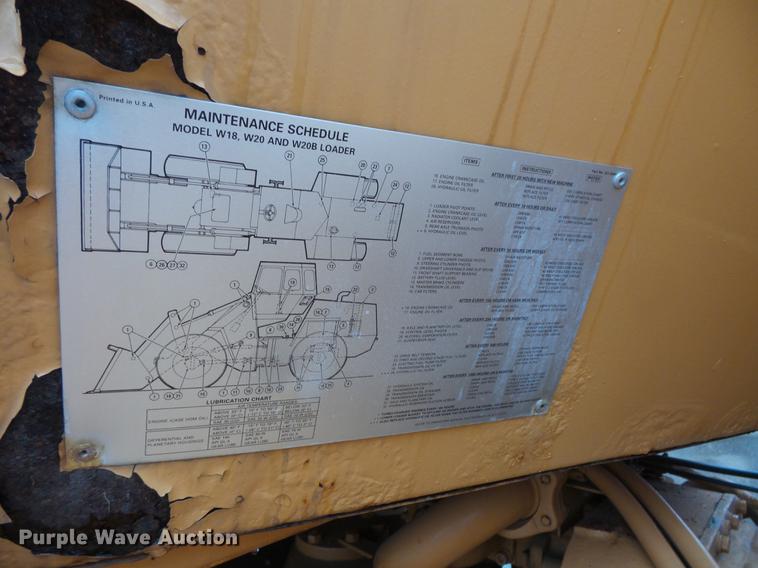 image for item DV9385 1981 Case W20B wheel loader
