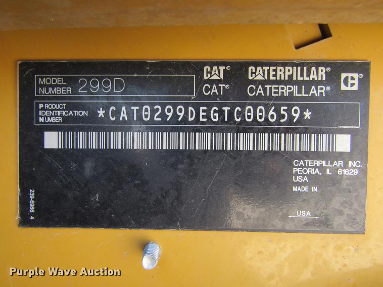 image for item G1215 2014 Caterpillar 299D skid steer